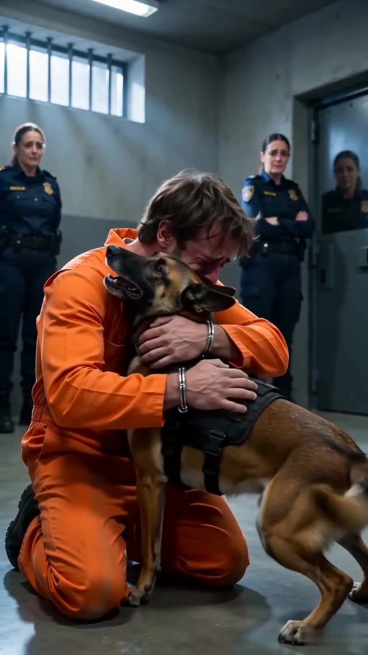 Un perro policía abraza a un preso inocente y revela la verdad