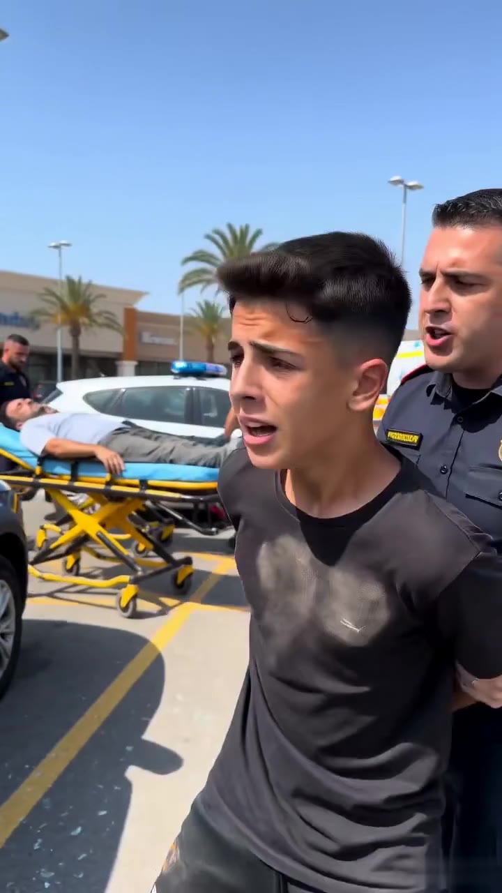 Adolescente salva a un hombre atrapado en su coche y termina bajo arresto