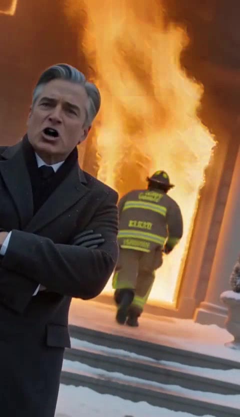 Arrogant Politician Locks Daughter In Burning Mansion; Firefighter's Heroic Rescue Exposes His Shocking Secret