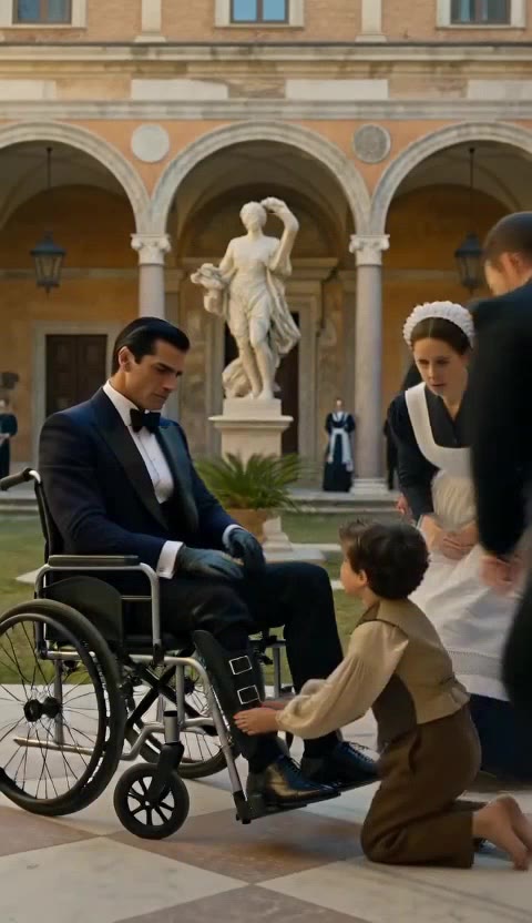 Barefoot Boy Kneels Before Paralyzed Billionaire, Whispers a Secret That Freezes the Guards