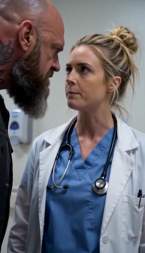 A Tough Biker Confronted a Nurse for Hitting His Father, but the Truth Shocked Him