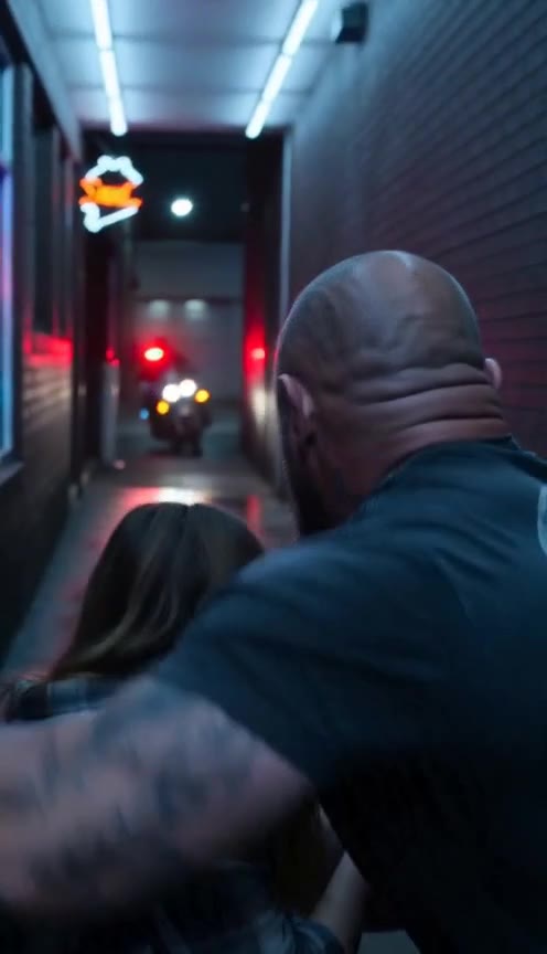 A Rugged Biker Finds a Terrified Girl Hiding in an Alley with a Secret Wristband