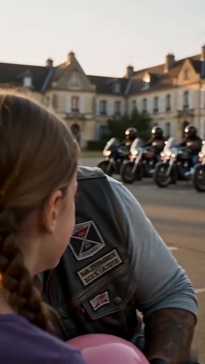 Des bikers débarquent à l'école pour sauver une petite fille abandonnée