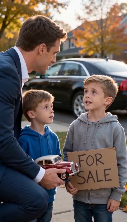 A Billionaire Bought a Toy Car From Two Little Boys, Then He Recognized Their Mother