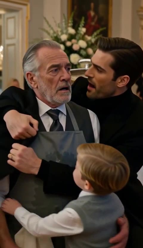He Humiliated a Dishwasher at a Wedding—Until the Billionaire Guest Knelt Down and Called Him Dad