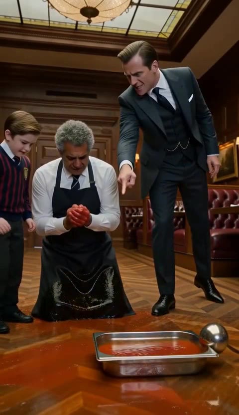 The Night a Billionaire Son Knelt in a Puddle of Soup to Save His Dishwasher Father