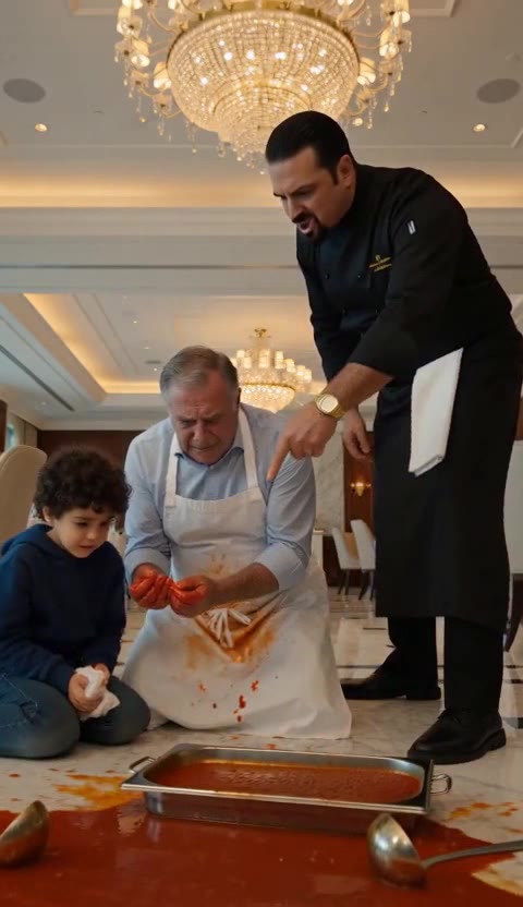 Billionaire Son Catches Chef Humiliating His Dishwasher Father, Then Drops to His Knees
