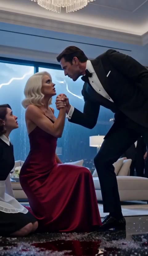 Billionaire's Wife Saved by Husband from Socialite's Rage in Dramatic Gala Showdown