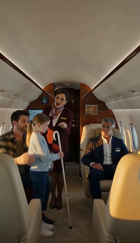 The Flight Attendant Mocked a Blind Girl—Then the Quiet Man in Seat 2C Stood Up
