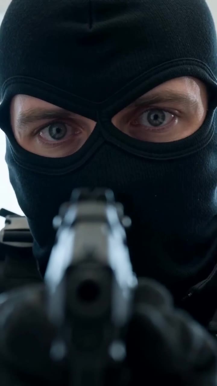An Eight-Year-Old Boy Confronts a Bank Robber, Recognizing the Eyes Behind the Mask