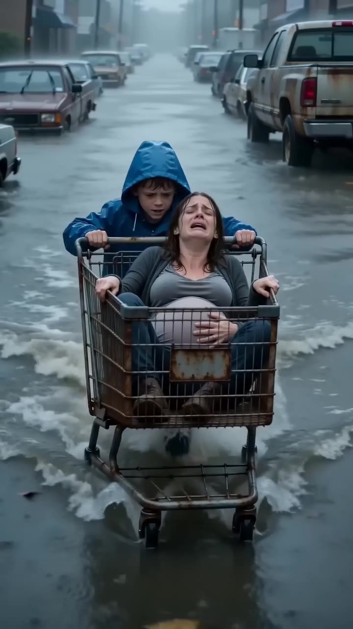 A Brave Boy Pushed His Laboring Mother Through a Flood to an Unexpected Savior