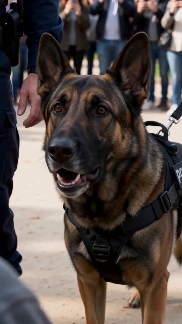 Ce policier encercle un vieil homme, ignorant le secret extraordinaire de son chien