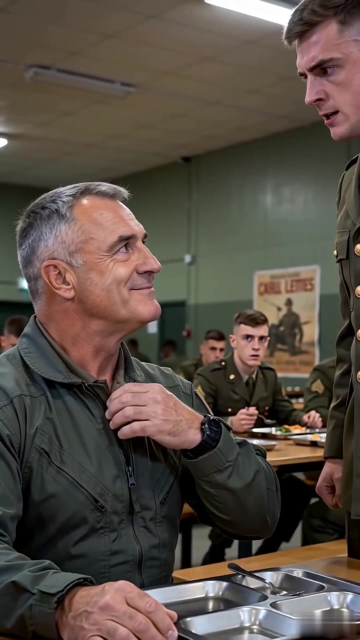 Ce commandant humilie un vieil homme au réfectoire, ignorant sa véritable identité