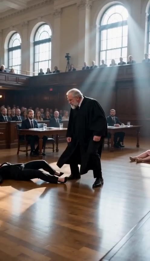 The Courtroom Kick That Exposed a Husband’s Darkest Secret and Saved a Mother