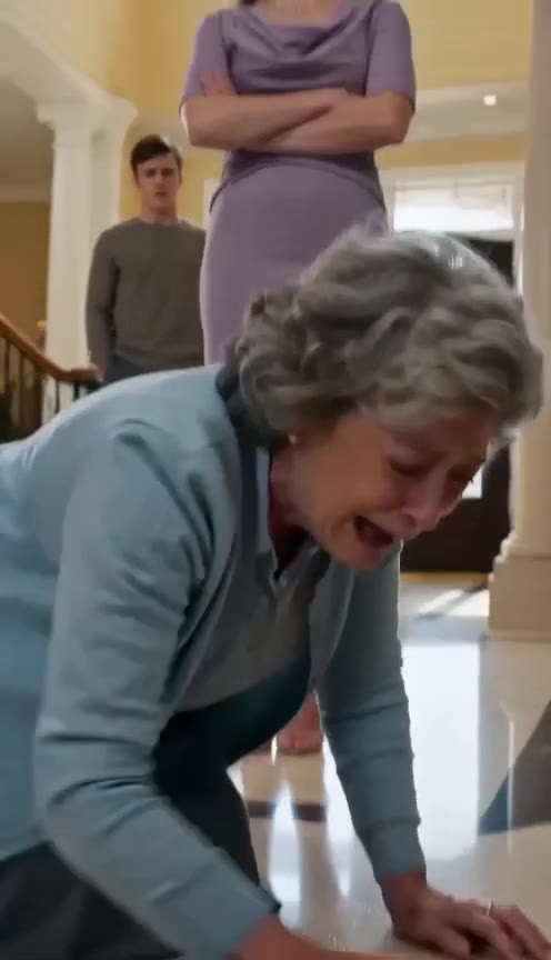 My Arrogant Daughter-in-Law Forced Me to Clean the Floor, Unaware I Owned the Mansion