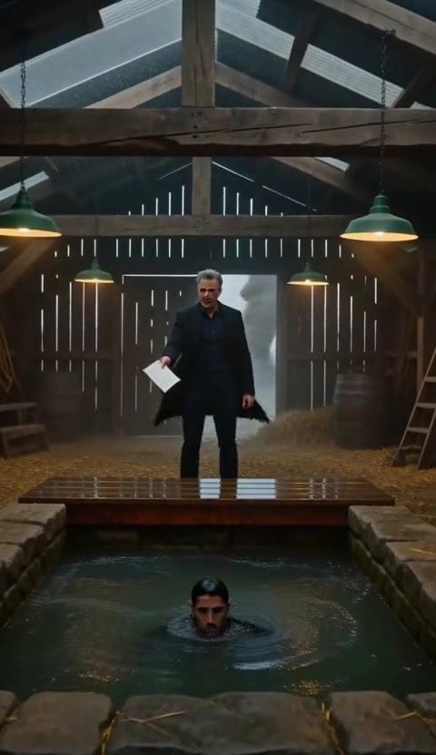 Desperate Diver Faces Arrogant Tycoon In Tornado-Ravaged Barn For Lost Treasure