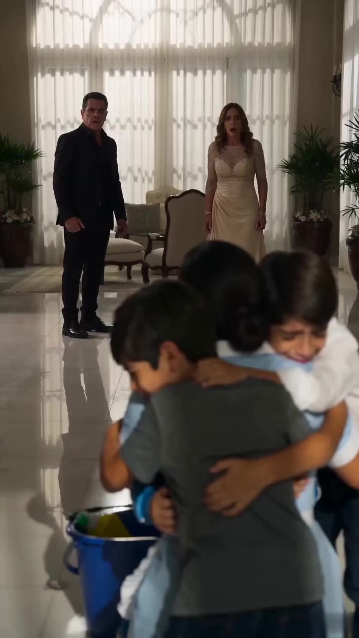 El secreto tras los trillizos de la mansión que llamaron mamá a la limpiadora