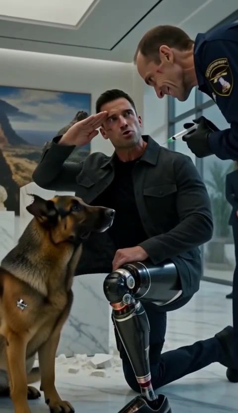 Elite Art Gallery Brawl: Hero Vet's Dog Faces Death Sentence From Cruel Officer!