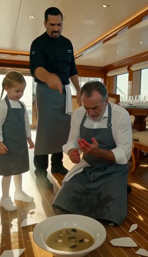 He Fired the Dishwasher for Spilling Soup—Then the Billionaire Son Walked In and Dropped to His Knees