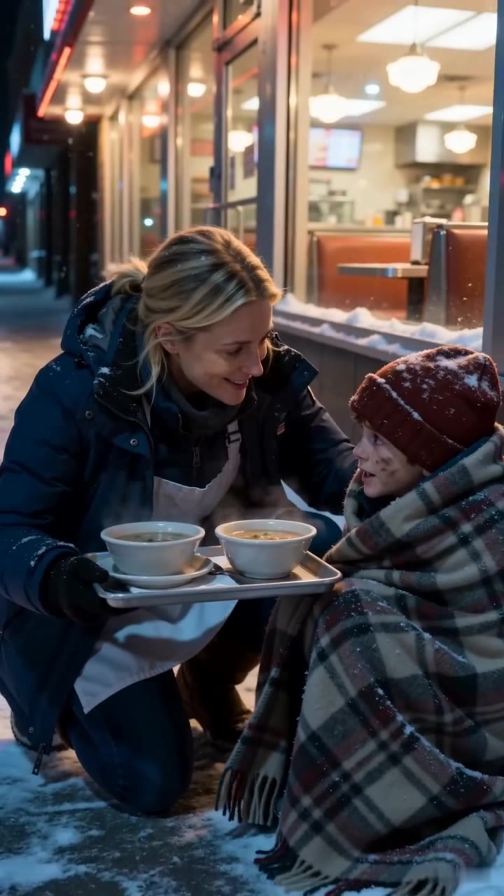 A Frozen Night, Two Shivering Kids, and a Diner Secret That Changed Everything