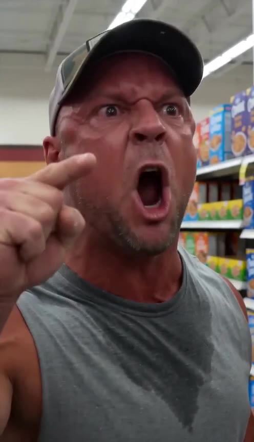 A Giant Biker Shields a Crying Child From the Man Claiming to Be Her Father
