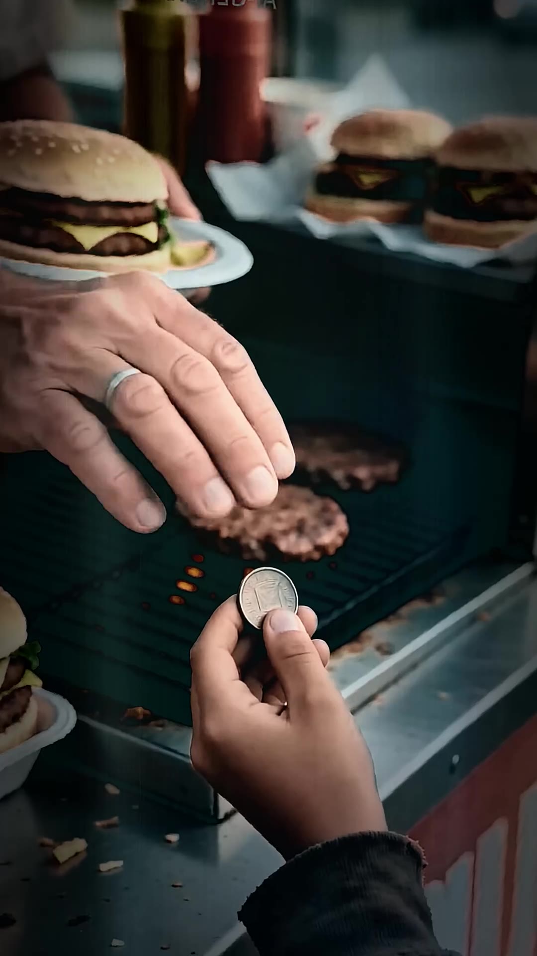 He Bought the Cheapest Burger With Empty Cans — Years Later, a Luxury Car Pulled Up to His Stand