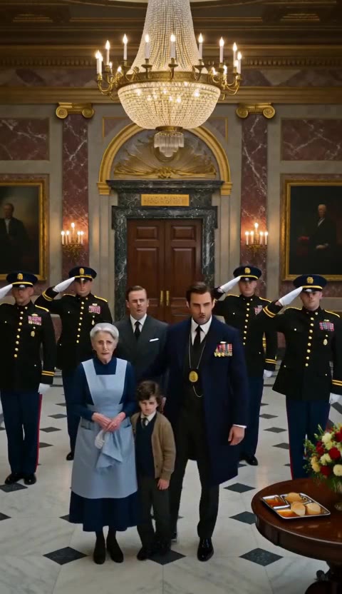 He Made Her Scrub the Floor — Then the Billionaire Son Walked In and the Hall Went Silent