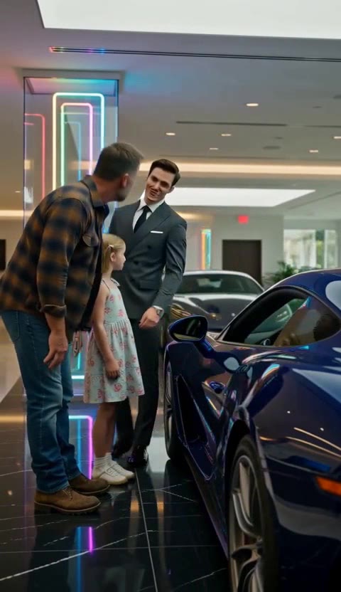 He Mocked the Dad in Work Boots at a Car Dealership—Until the Backpack Opened