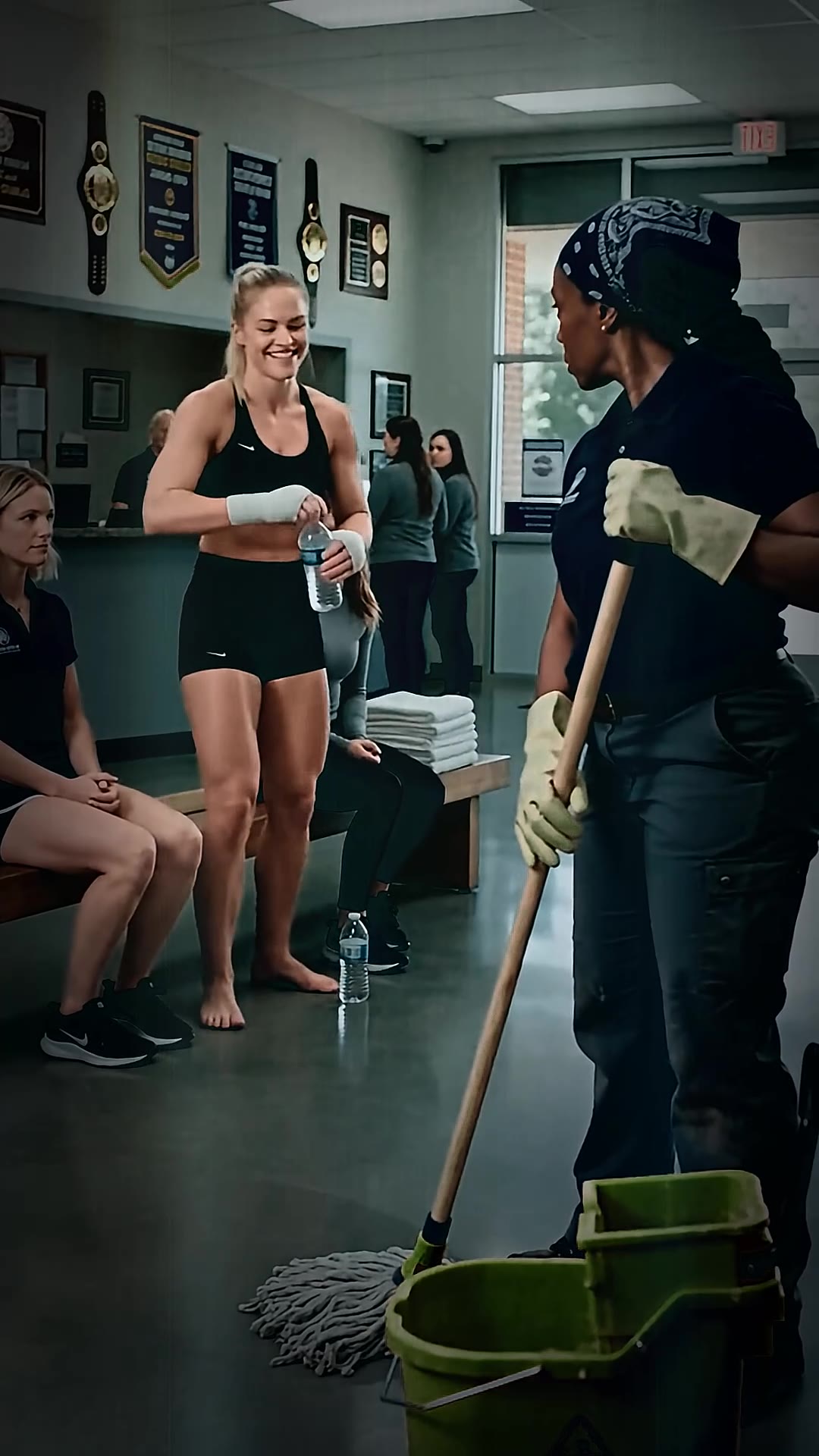 He Mocked the Janitor at the Gym—Then She Removed Her Cap and He Froze