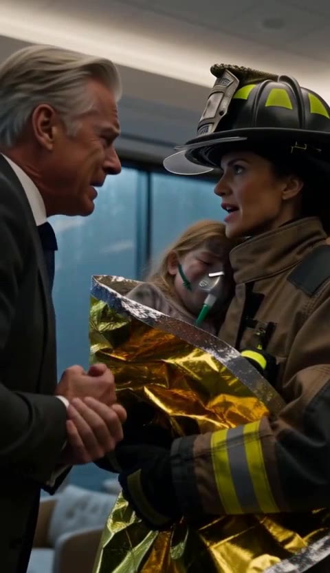 Heartbreaking Moment Firefighter Rescues Politician's Daughter From Burning Mansion