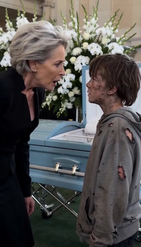A Homeless Boy Approaches a Wealthy Widow at Her Only Son's Somber Funeral