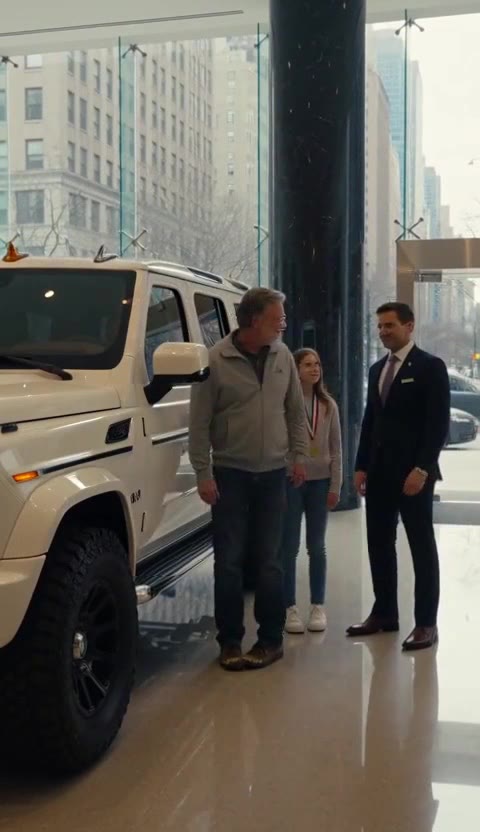 The Janitor Bought the Showroom SUV, But the Manager's Sneer Died When He Saw the Card