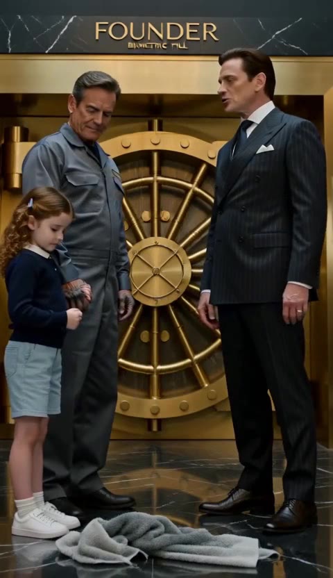 The Janitor's Daughter Defended Him — Then the Vault Wall Lit Up With His True Face
