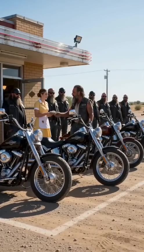 A Kind Waitress Fed a Hungry Biker, Months Later His Entire Crew Returned for Her