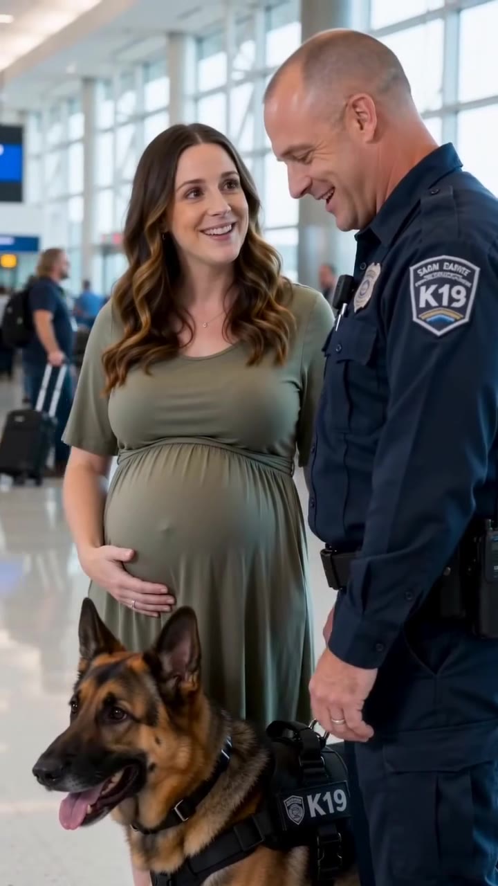 My Late Husband's K9 Partner Recognized Me At The Airport, Saving My Baby