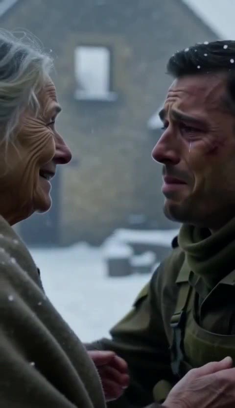 Le capitaine Adrian Morel retrouve sa mère dans les ruines de leur maison