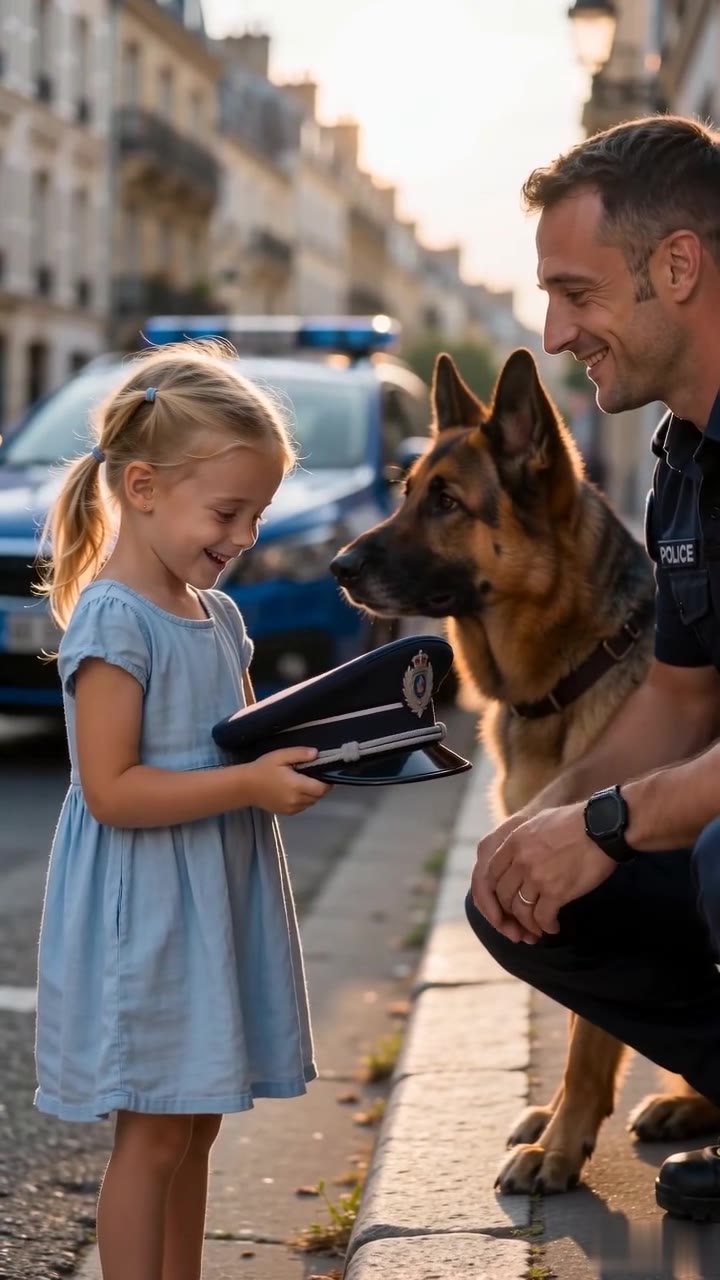 Le geste tendre de ce policier envers une fillette révèle un lourd secret de famille