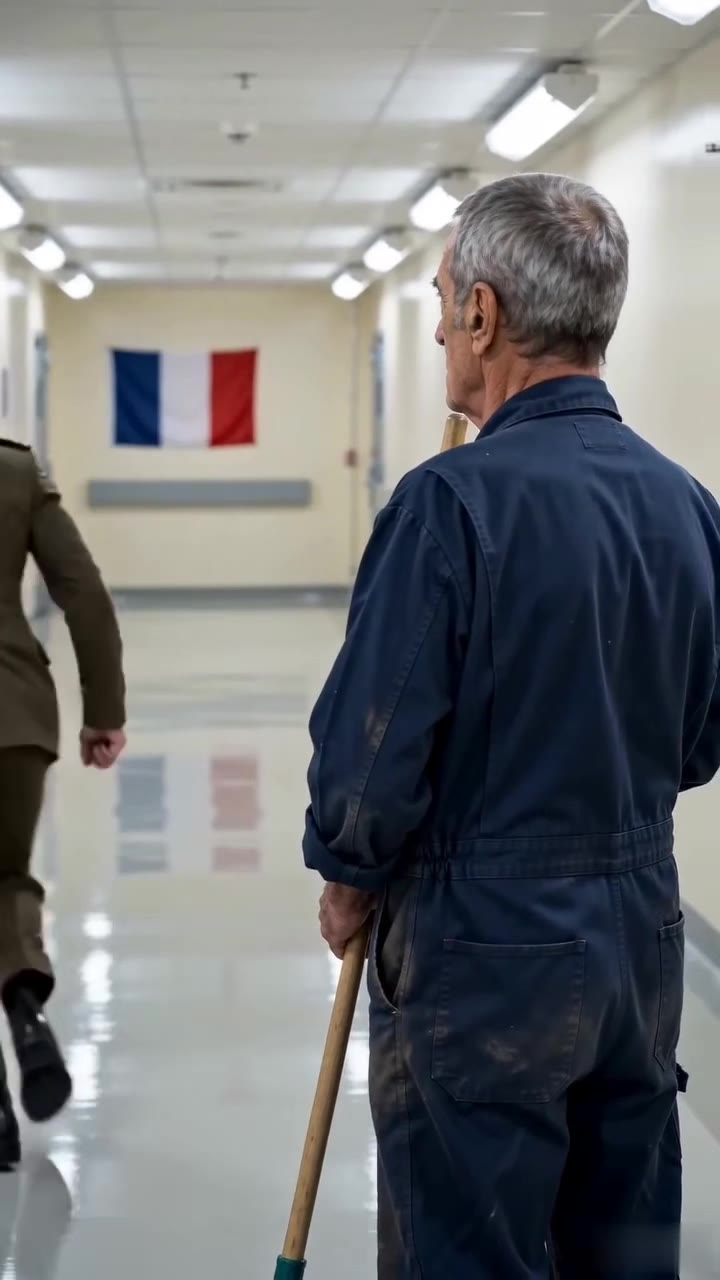 Le lieutenant humilie un simple balayeur, sans savoir qu'il s'adresse à son supérieur