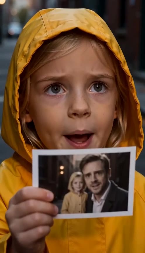 A Little Girl in the Rain Held the Photograph of My Deceased Wife