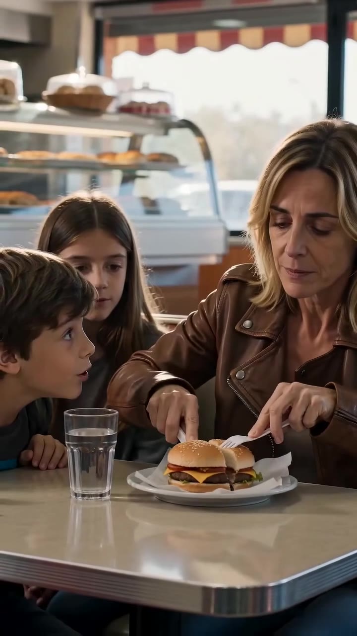 Una madre miente para alimentar a sus hijos sin saber quién la observa