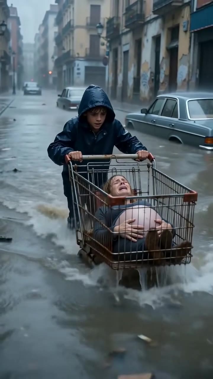 Mi hijo me salvó en un carro de la compra y un extraño nos rescató