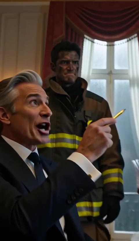 Millionaire Arrogantly Watches Mansion Burn, Then A Heroic Firefighter Exposes His Darkest Secret