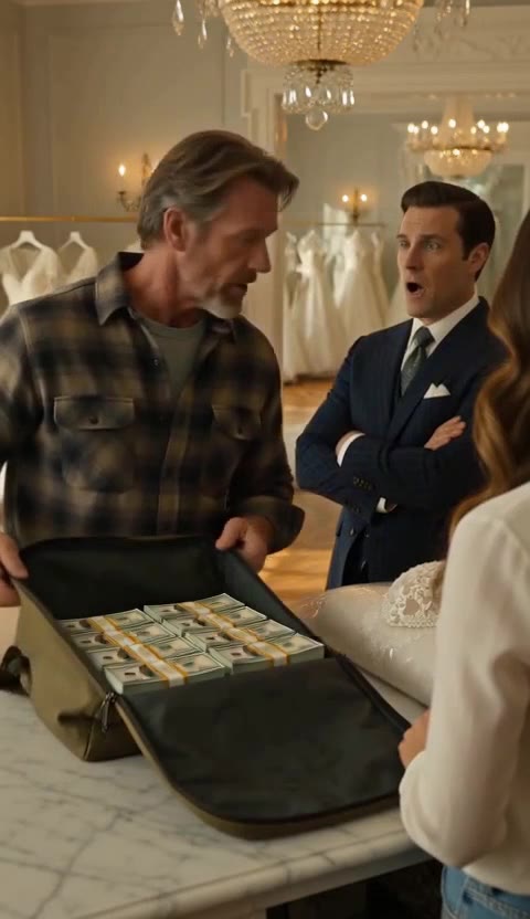 He Was Mocked for His Work Boots at a Bridal Shop — Then He Opened His Backpack and the Salesman's World Collapsed