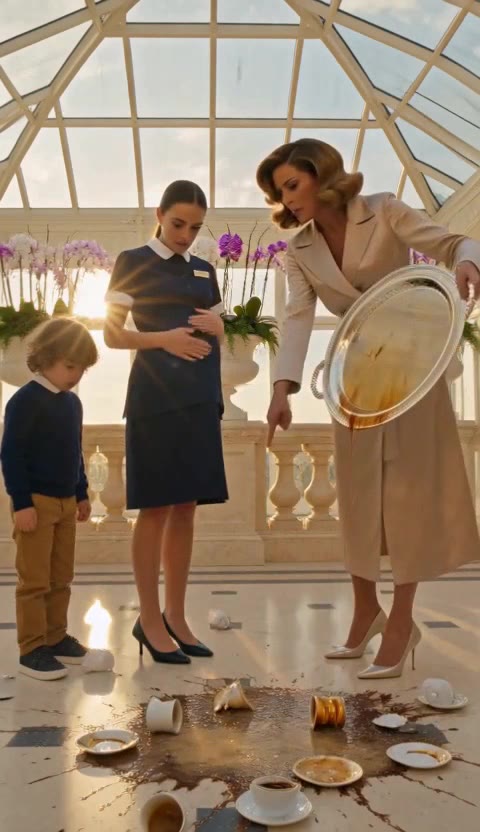 The Moment the Billionaire Caught the Heiress Shoving His Pregnant Wife — Her World Collapsed