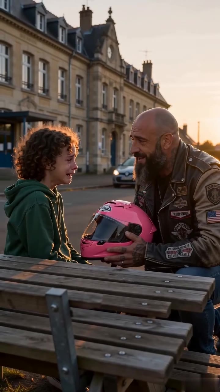 Après le drame, des motards en cuir surgissent devant l'école pour sauver cette fillette