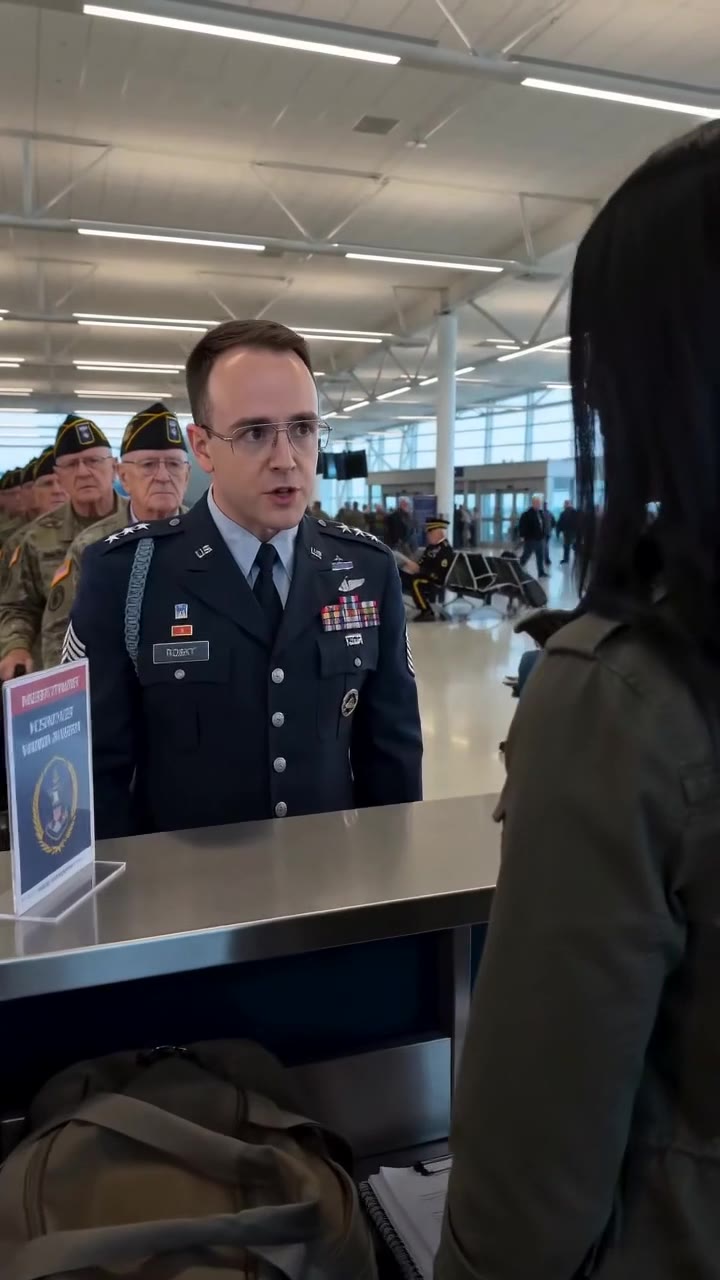 The Officer Stopped Her at the USO Desk, then Realized Her True Identity