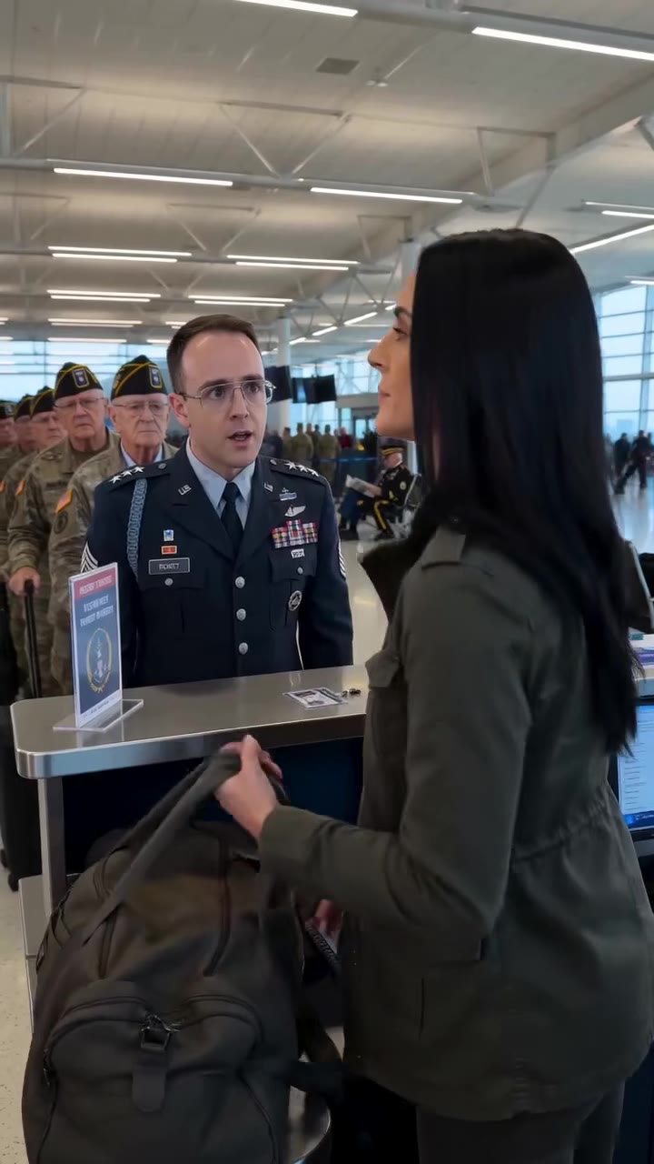 The Officer Stopped Her at the USO Desk, then Realized Her True Identity