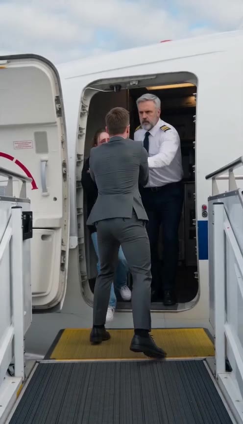 A Pilot Stops a Cruel Husband at the Gate and Uncovers a Heartbreaking Secret