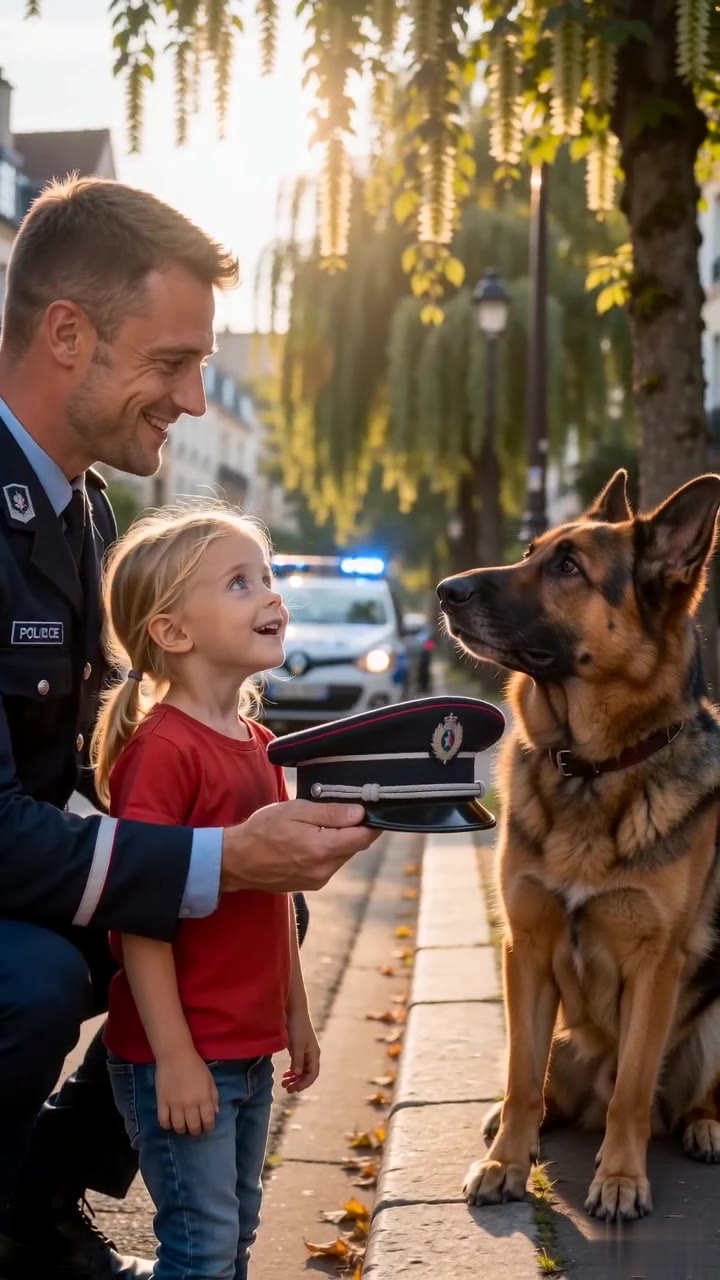 Ce policier offre sa casquette à ma fille et découvre un secret bouleversant