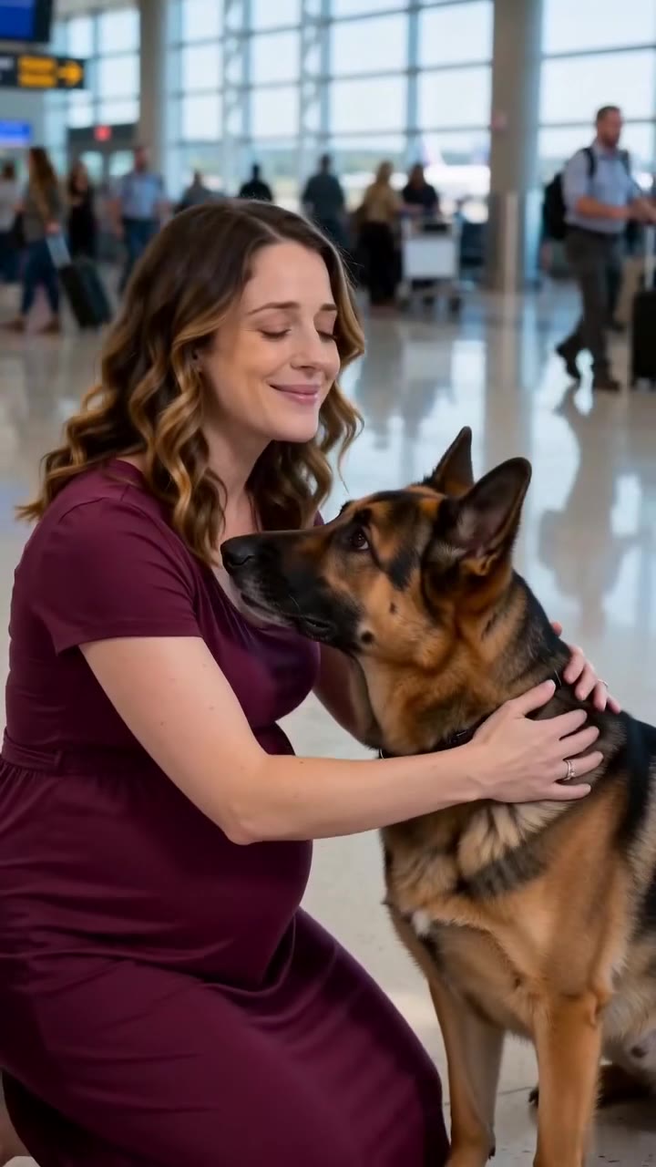 A Pregnant Woman Hugged an Airport K9, Unlocking a Secret the Officer Kept